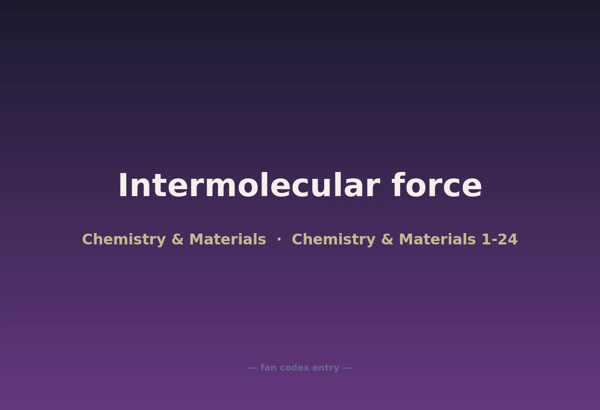 Intermolecular force