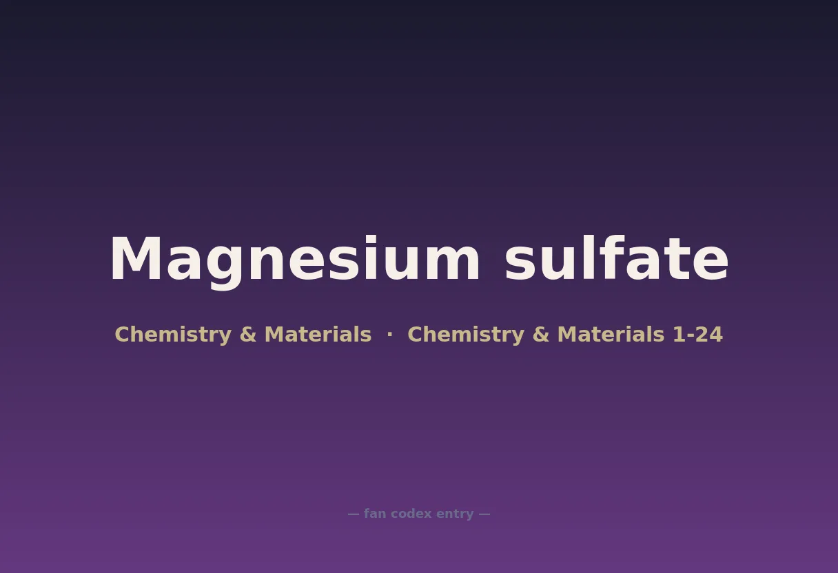Magnesium sulfate