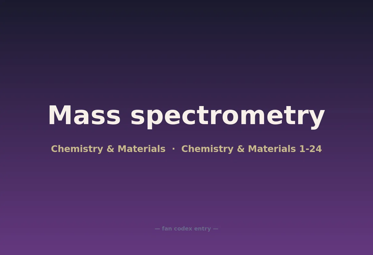 Mass spectrometry