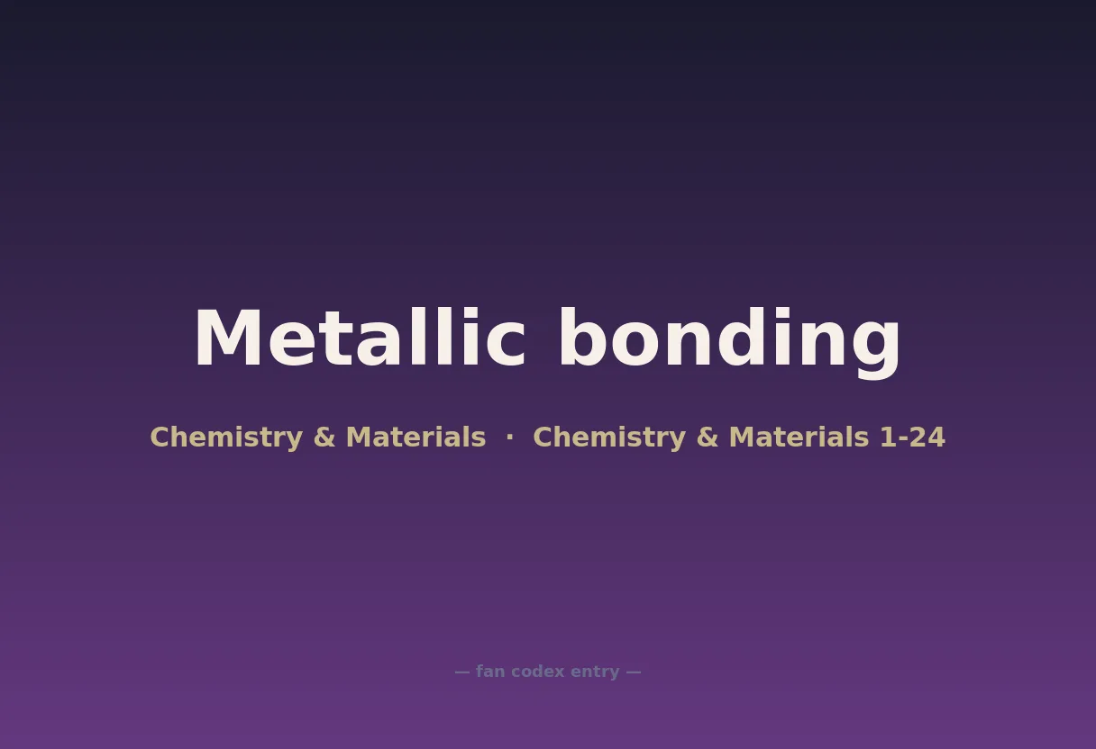 Metallic bonding